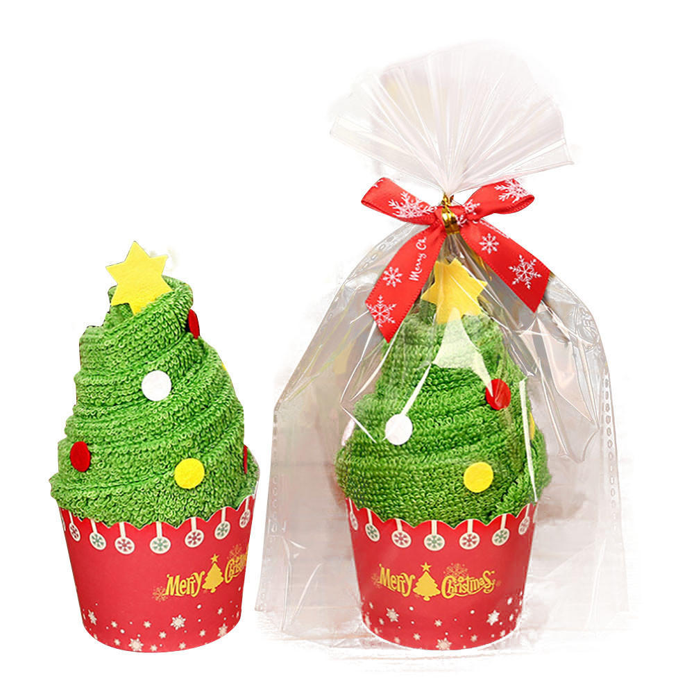 Schneemann Weihnachtsbaum Kuchen Modellier Baumwollhandtuch Kreative Geschenke