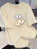 Unisexs Tshirt Stylish Cute Fun Loosefitting Korean Style 100 Pure Cotton Printed Shortsleeved Tshirt