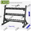 CAOX Commercial Rubber Fixed Dumbbell Set with Rack