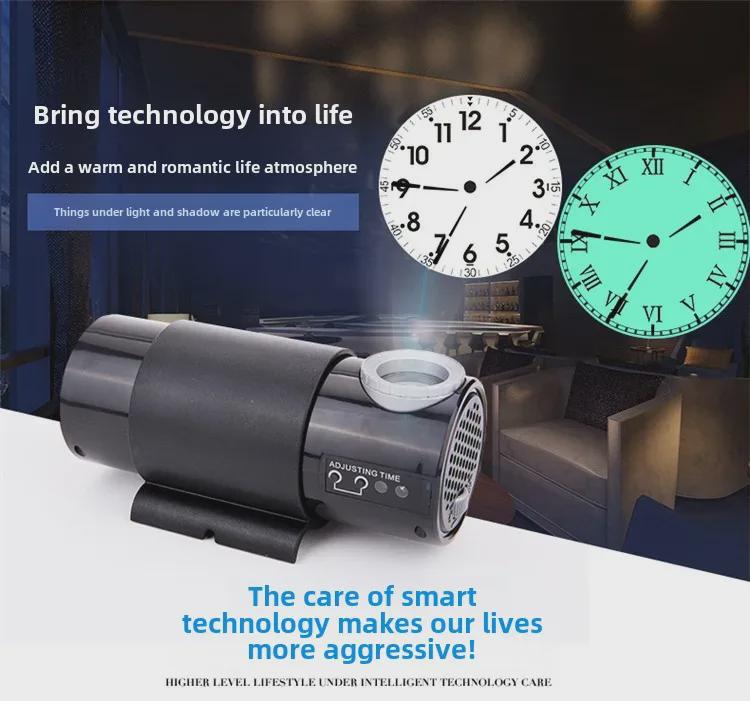 LED Projection Clock and Night Light: Large Character Display with Electronic Projection Lamp