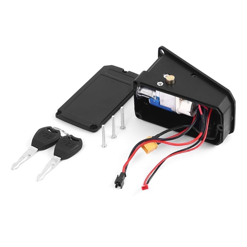 Diebstahlsicheres Batteriefachschloss mit Ladeanschluss-Schutz Abdeckung für Elektrofahrrad-Batterieanschluss