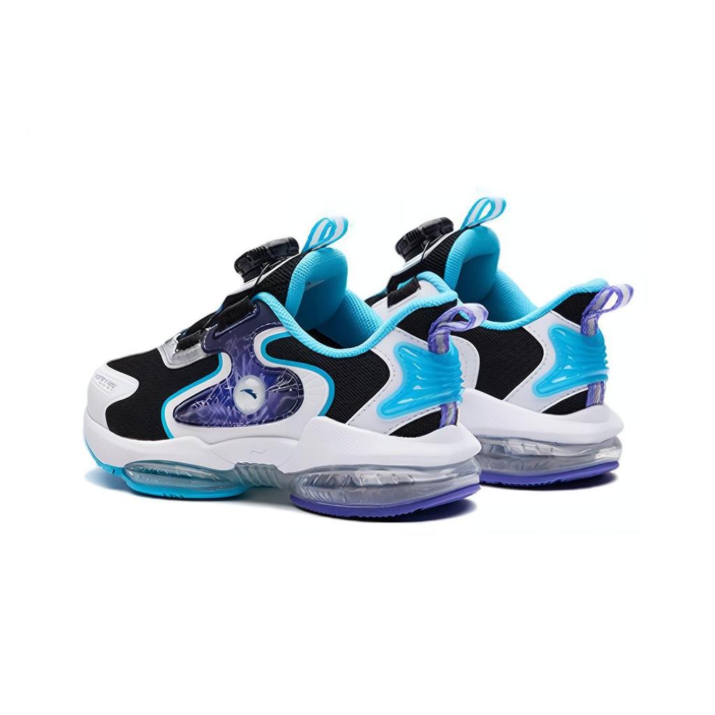 Anta Kids UFO 4.0 Comfortable Cushioning Non-Slip Breathable Lightweight Low-Top Running Shoes Kids Running Shoes White Black Blue 312239908-3