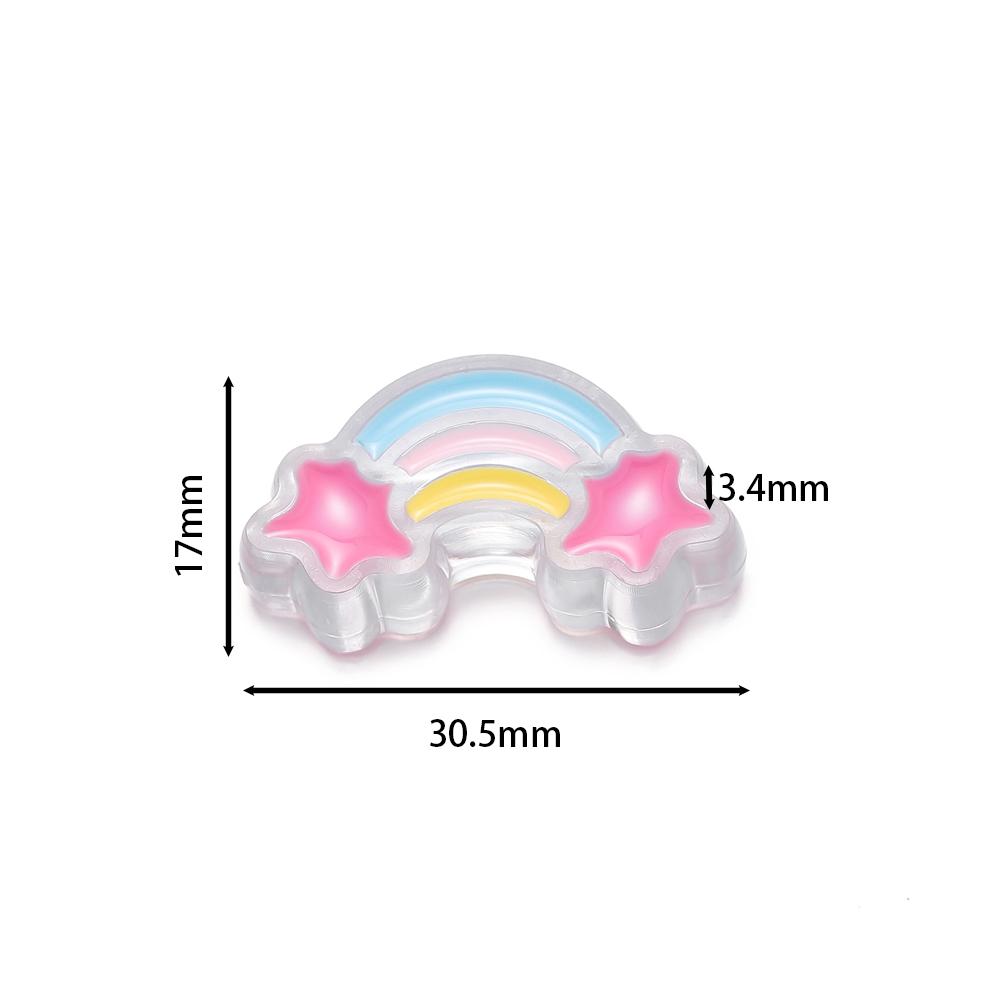5Pcs/Lot Acrylic Dripping Oil Rainbow Beads Loose Spacer Beads for Jewelry Making Handmade DIY Bracelet Necklace Accessory