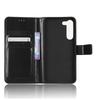 Phone Cover for Samsung Galaxy S23+ PU Leather Crazy Horse Texture Wallet Stand Phone Case with Strap