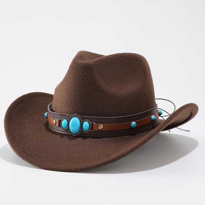 High-end men's and women's jazz hats, concave ethnic style Tibetan style top hats, men's and women's jazz hats