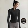 Spring Yoga Clothes, Women's Long-sleeved Jackets, Running Training, Fitness Clothes, Quick-drying, Windproof, and Exercise Clothes.