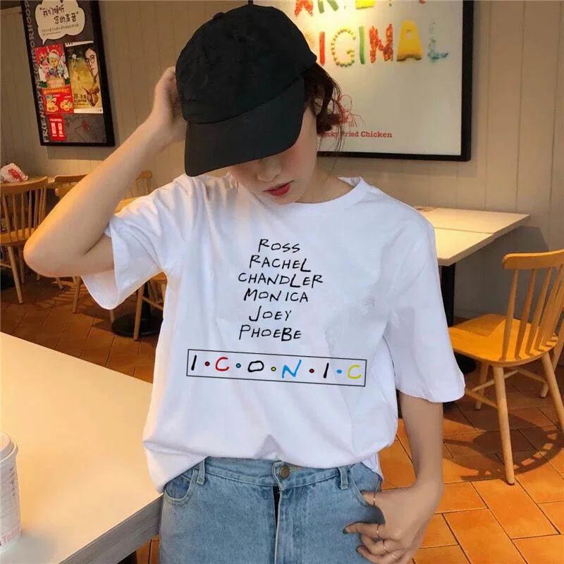 friends tv show t shirt Clothing 2026 korean tshirt 90s women female top tee shirts Graphic t-shirt Girl kawaii summer Korean