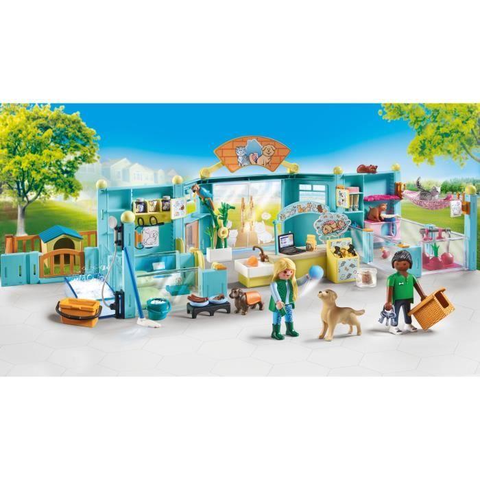 Playmobil 71742 Animal Hotel, Caregivers, Dogs and Cats, My Life, 191 Pieces, from 4 Years