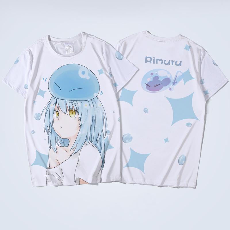 Anime trička Tenkrát jsem se reinkarnoval jako sliz 3D tištěný streetwear Muži Ženy Tričko nadměrné velikosti Harajuku Dětská trička Topy