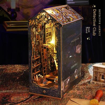 Jiate SL07 Detective Club - Modelo de suporte para livros 3D faça você mesmo - Presente de aniversário criativo montado à mão.