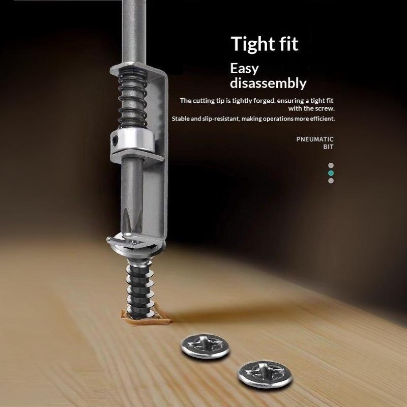Anti Drop Spring Loaded Screwdriver Bit Fixing Clamp Screw Holder Easy to Use for Home DIY Furniture Assembly Jobs