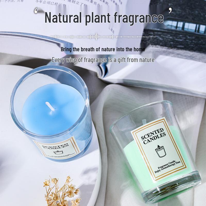 White Frosted Glass Scented Candle: High-End, Atmospheric, Creative Souvenir