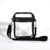 Transparent PVC Makeup Travel Bag with Detachable Shoulder Strap - Portable, Waterproof, Crossbody Storage Bag for Outings