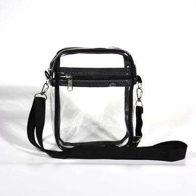 Transparente PVC Make-up Reisetasche mit abnehmbarem Schultergurt - Tragbare, wasserdichte Crossbody Aufbewahrungstasche für Ausflüge