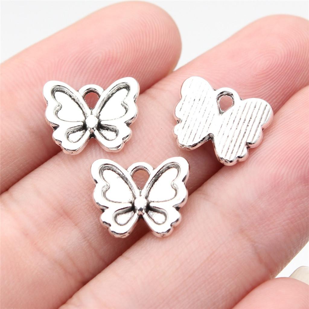 Charms Small Butterfly Pendants Wedding Jewelry Findings ZC114