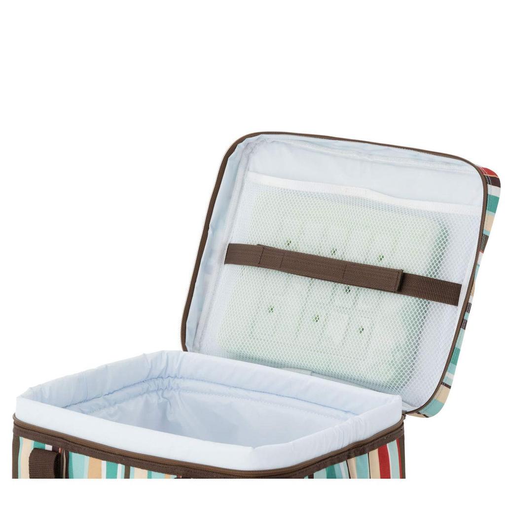 LOGOS Design Cooler 25 (Blue Stripe) 81670705, Foldable Cooler Box