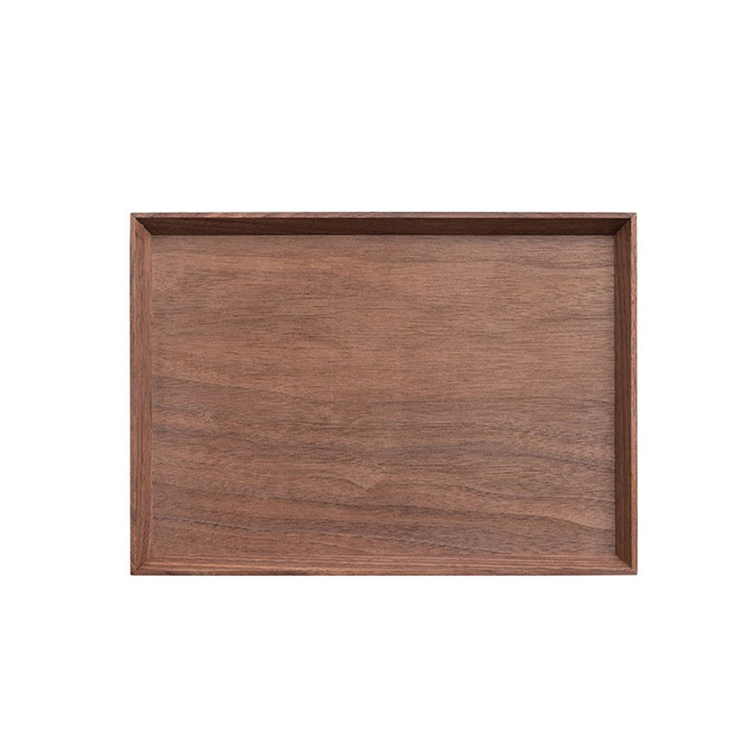 1 Pcs Solid Kitchen Supplies Natural Black Walnut Fruit Plate Storage Tray Tableware Wooden Tray