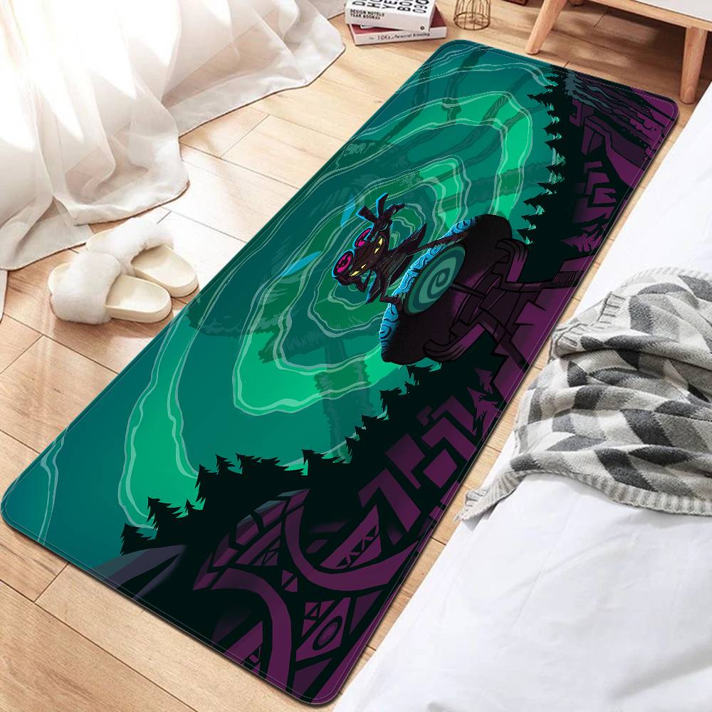 

P-Psychonauts-S Door Mat Anti-slip Absorb Water Long Strip Cushion Bedroon Mat Bedside Mats 50x80cm