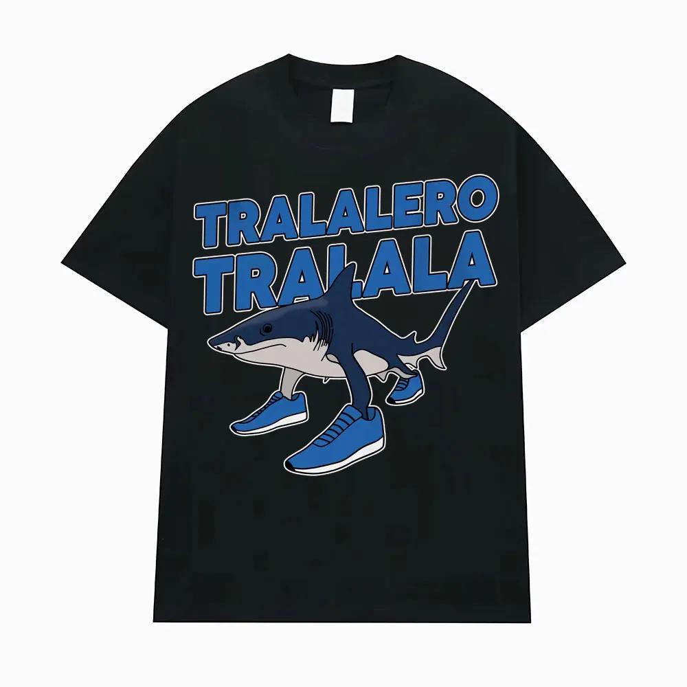 Tralalero Tralala Funny Shark Meme T-shirt Gifts Women's Fashion Gothic Vintage T-shirts WOMEN Casual Humor T Shirt