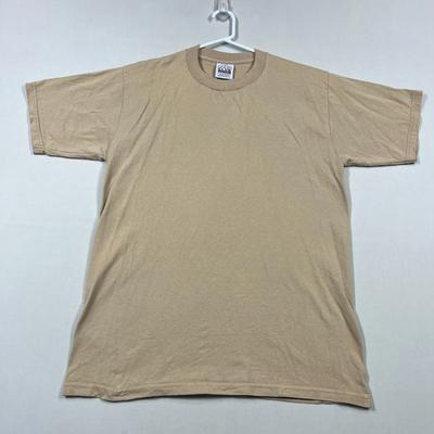 Pro Club Heavy Weight Blank Brown Cotton Crew Neck T Shirt Tee Mens Large L Tall