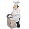 Chef Cooking Figurine Small Stereoscopic Art Ornament Resin Decoration Statue for Kitchen Living Room Bedroom