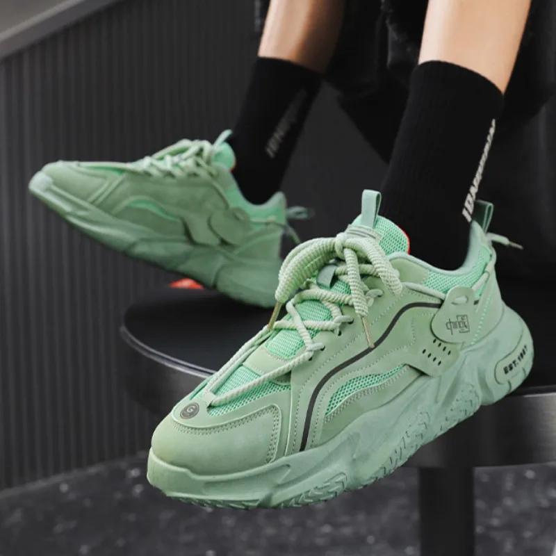 Men's Sneakers  Spring Comfortable Non-slip Outdoor Running Shoes Elasticity Platform Basketball Athletic Tenis Masculino