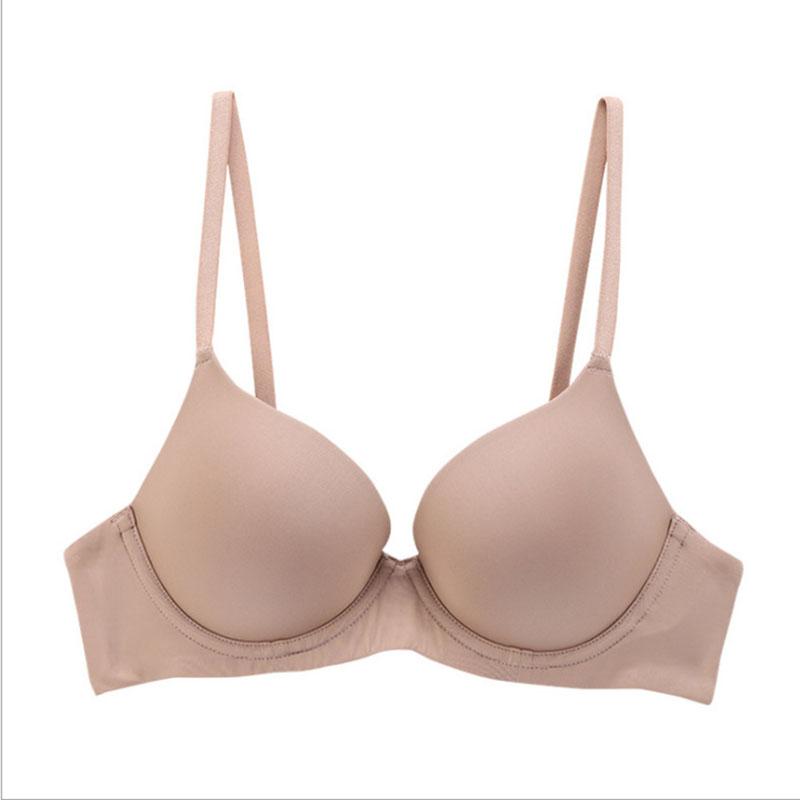 Nahtloser BH Damen 32D Push-Up-BH Satin Uni Große Brust Dünne Unterwäsche Damen Weicher Bügel Sammeln Unsichtbar Sexy Bralette