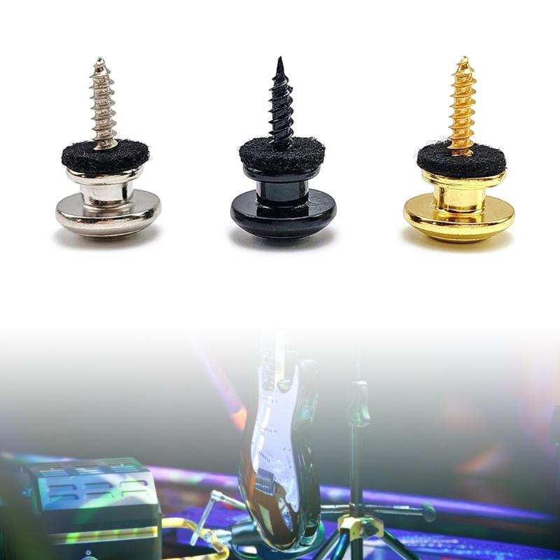 Electric Guitar Strap Lock Screws Guitar Strap End Pin Tail Nail Lock Button Pegs for Acoustic Electric Guitar Ukulele