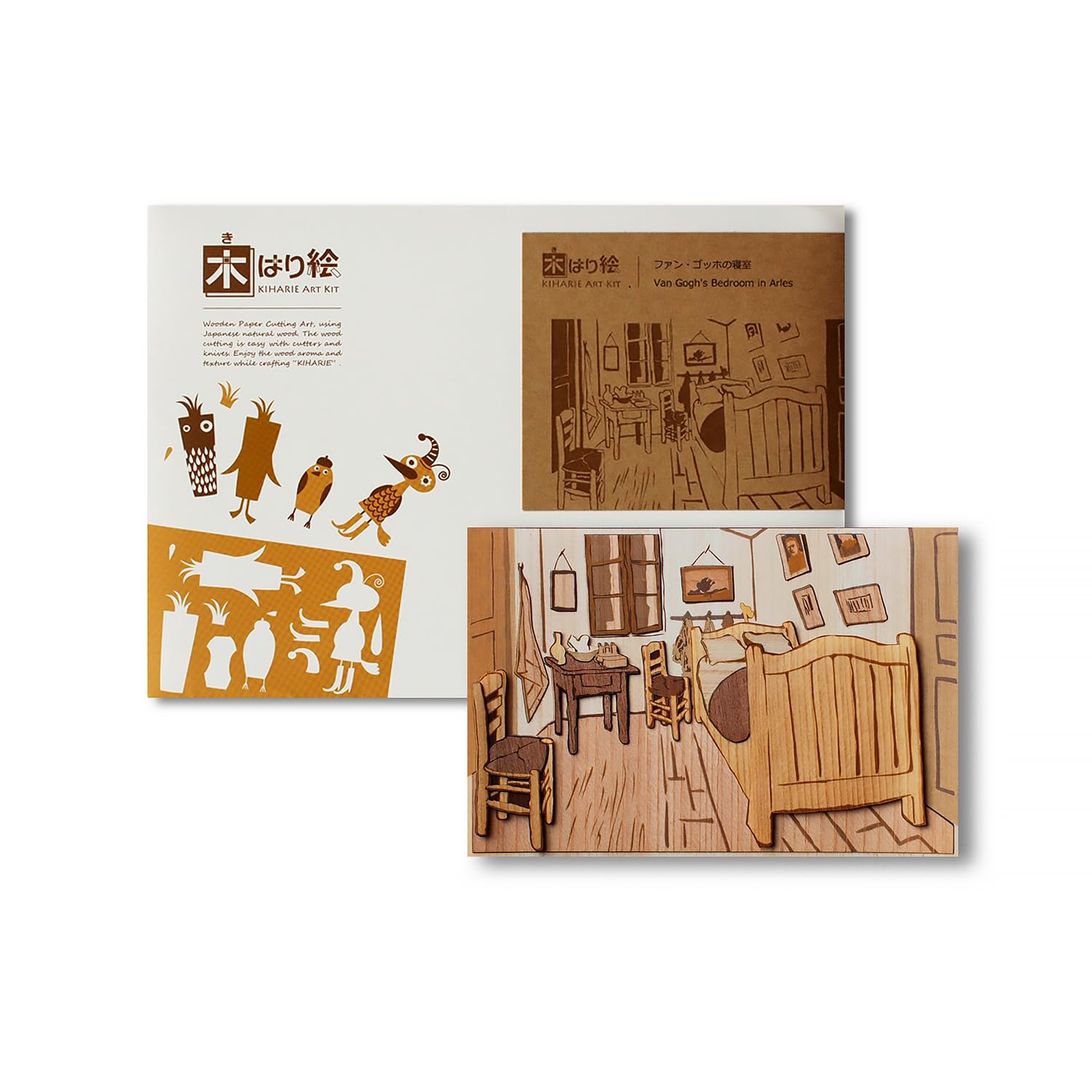 

KINOWA Van Gogh s Bedroom Woodcut Painting Original Handmade Kit Masterpiece Made in Japan