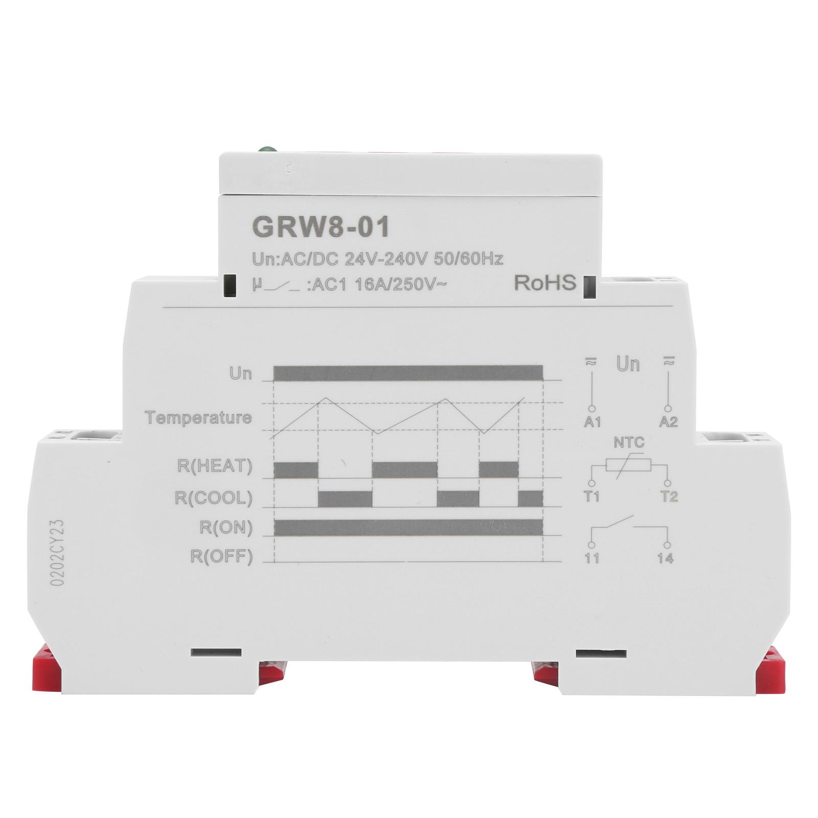 

Реле контроля температуры Светодиодный индикатор высоких/низких температур с датчиком GRW801