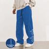 Men's Embroidered Casual Sports Pants High Street Trendy Vintage Fashion Long Trousers Comfortable Loose Fit Male Model