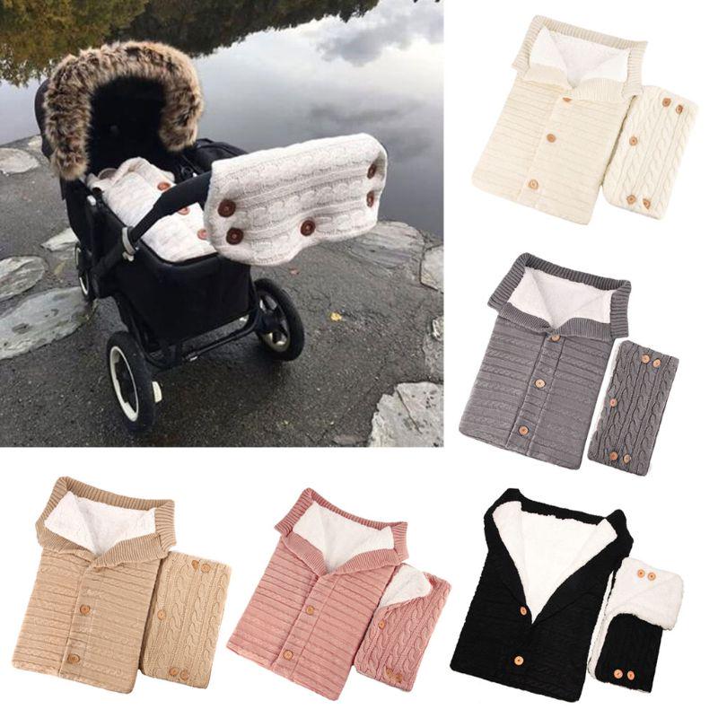 Buy 2PCS Baby Fleece Blanket Swaddle with Stroller Muff Hands Warmer