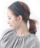 VINGTAINE Wide Satin Hair Headband, Wedding, Party, Accessory, Black, HK-35-BK