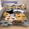 3pcs Cat, Cartoon Bedding Set, Breathable and Soft, Suitable for All Seasons, Ideal for Home Use, Suitable for Bedroom Decor Yy250821207