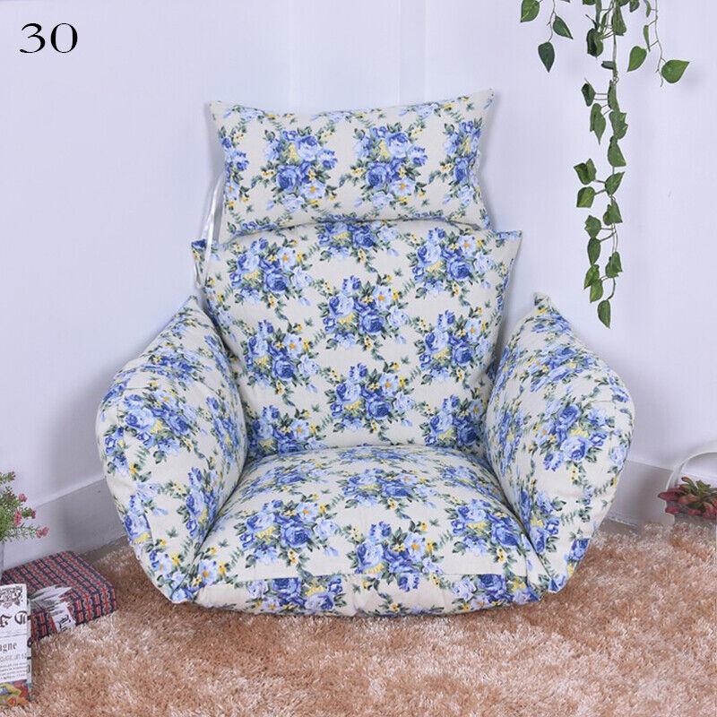 Hanging Swing Egg Chair Cushion Cover Patio Large Round Papasan Pad Detachable Garden Lounger Cushion Cover  (No Filling)