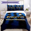 Inter Milan Personalizza il tuo nome Set Biancheria da Letto Copripiumino Traspirante con Federe Decorazione per la Casa Regalo di Compleanno