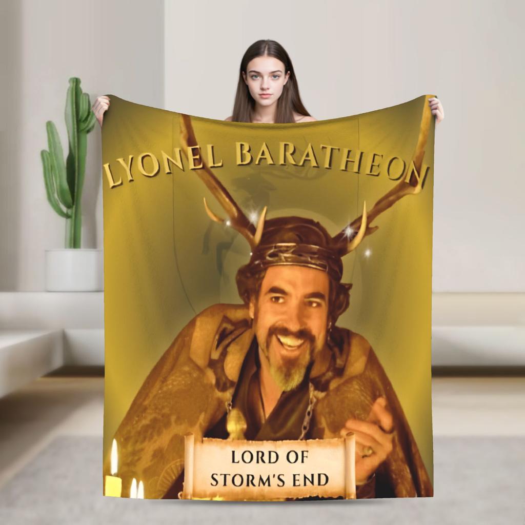 Lyonel Baratheon Throw Blanket Comfortable Funny Blanket  For Living Room Travel Office Flannel Bedspread Bed Cover
