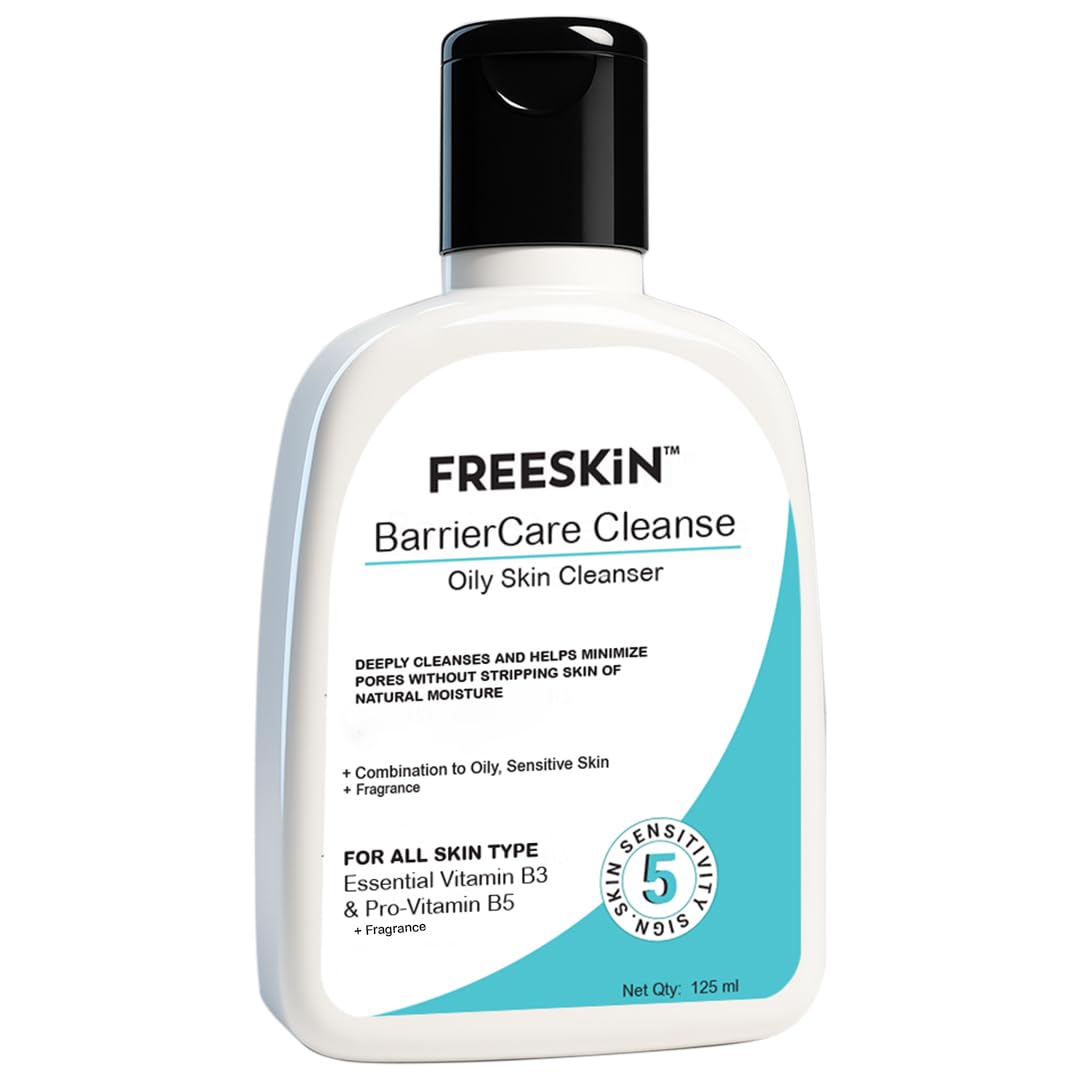 Freeskin BarrierCare Очищающее средство для жирной кожи | Глубоко очищает и сужает поры | Витамин B3 и Провитамин B5 | Для жирной, комбинированной и чувствительной
