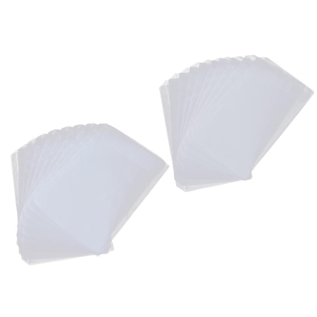 10 binder pockets 6 holes notebook binder loose-leaf pocket