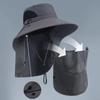 Fisherman Hat Summer Sun Hat Men'S Outdoor Mountaineering Hat Fishing Face Covering Wide Brim Sun Hat