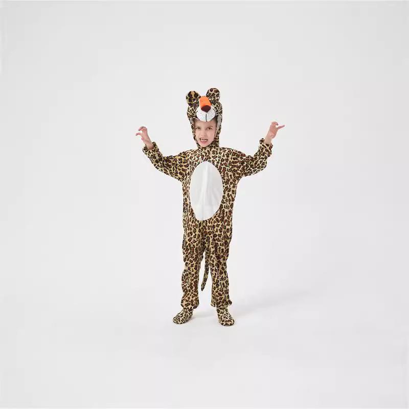 

Хэллоуин Детский Костюм Животного Леопард Леопард Пятнистый Леопардовый Принт комбинезон Костюм для Выступлений 140CM леопардовый