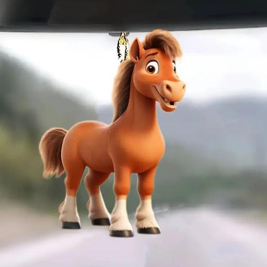 Horse Pendant Car Interior Decoration Christmas Trees Doors Windows Walls Decorative Hanging Accessory