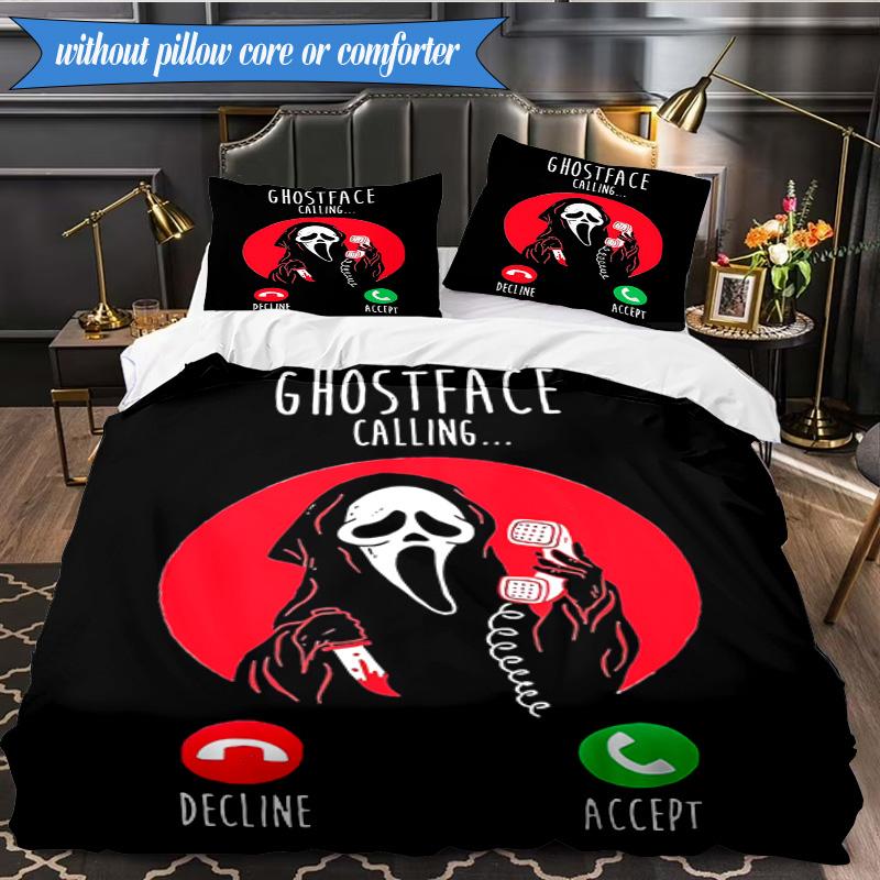 Scr-eam Horror Movie 3pcs K-pop Music Group Bedding set,Ideal for Bedroom, Dormitory,Including Duvet Cover And 2pcs Pillowcases,Fan Gifts