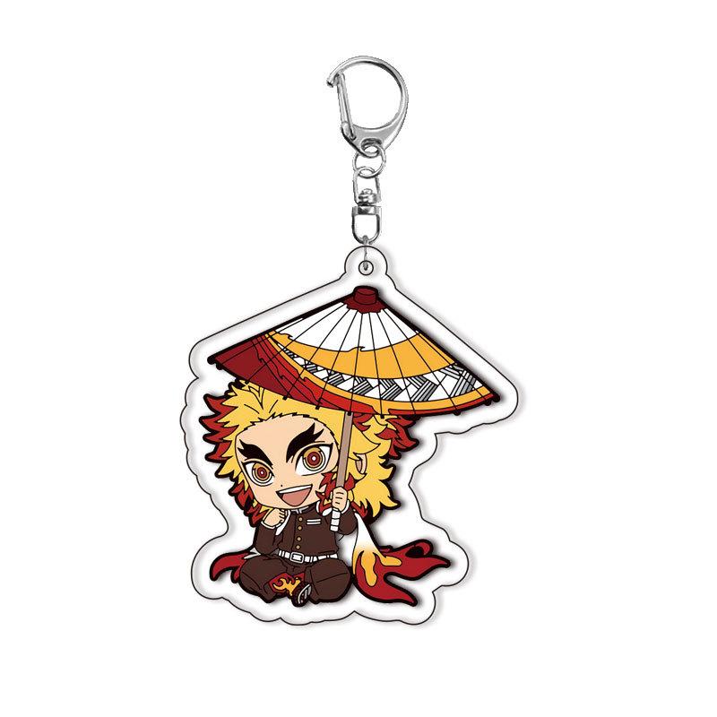 

Demon Slayer Acrylic Keychain Kamado Tanjiro Zenitsu Agatsuma Anime Pendant Accessory Cosplay Present Merchandise Collectible 55mm