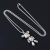 Violent Little Bear Titanium Steel Necklace for Men's Trendy Hip Hop Couple Punk Pendant Versatile Accessories for Women