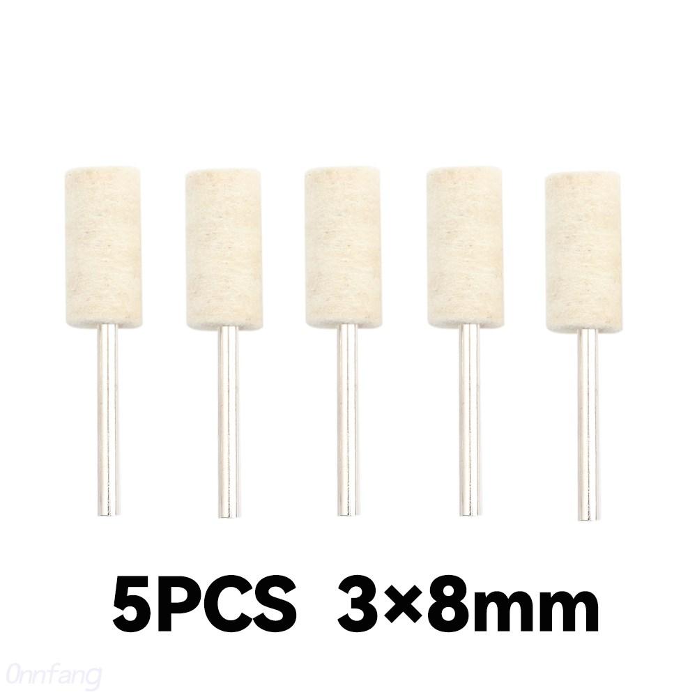 10Pcs/5Pcs Wool Felt Mounted Polishing Buffing Wheel OD 3-10mm Grinding Head for Dremel Drill Rotary Tool 3mm Shank