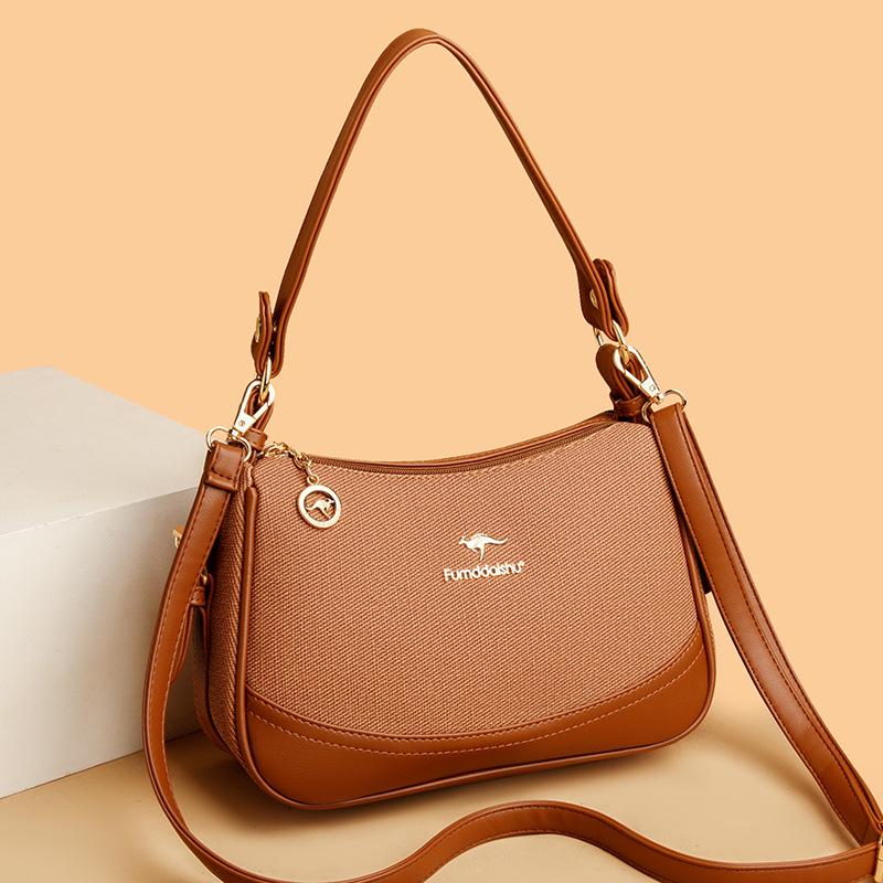 

Women s 2024 New Style Patchwork Underarm Dumpling Crossbody Bag - Fashionable Large Capacity Single Shoulder Bag for Moms сірий колір