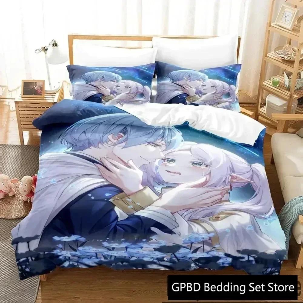 

Luxury New 3D Print Anime Frieren Comfortable Duvet Quilt Cover Pillowcase Bedding Set Children Bedroom Decoration Home Textile 70x133cm