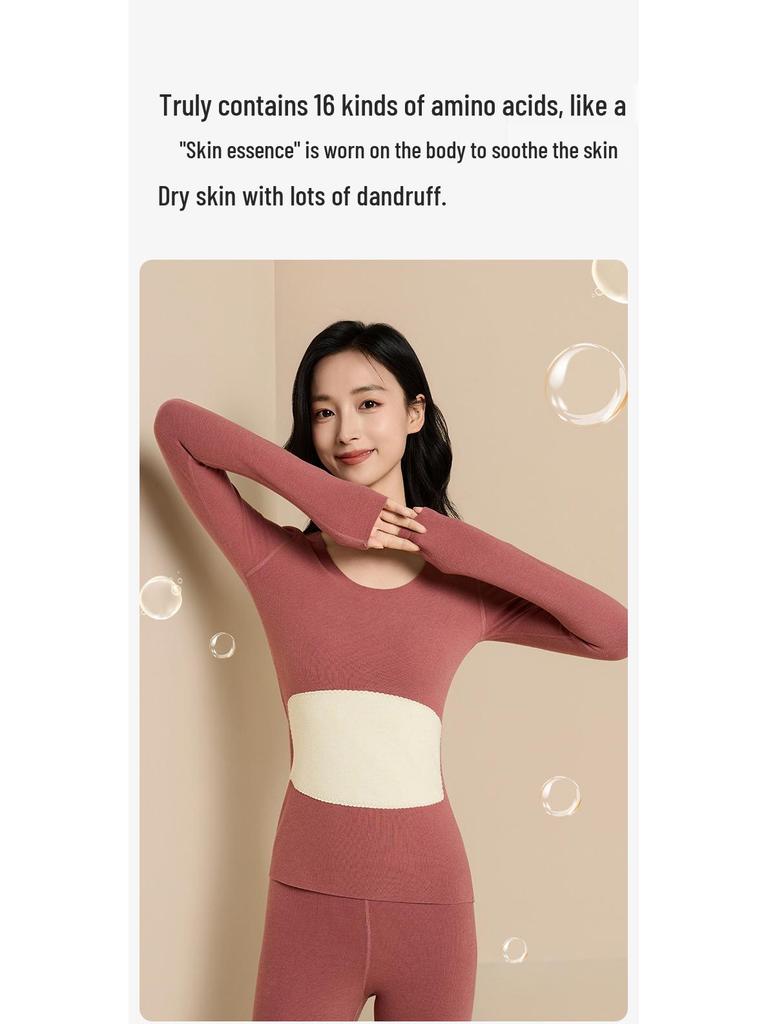 Ovieze Termisk Fleece Set: Unisex Sömlös Varm Överdel & Underdel för Vinter