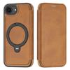 All-Inclusive Flip Case Voor iphone 17e 16e Magnetisch 360° Rotatie Stand Reliëf PU Leer Kaartsleuf Contant Geld Portemonnee Case Cover